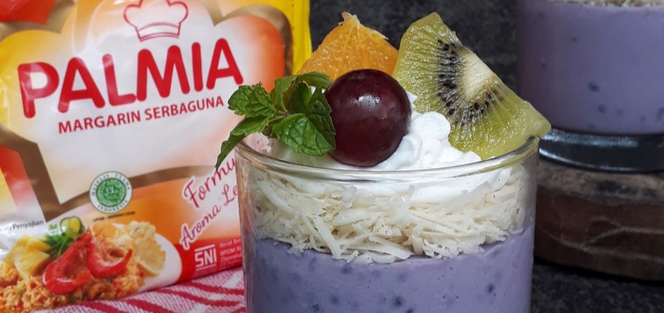 Resep Camilan Puding Margarin Taro Selasih Palmia I 