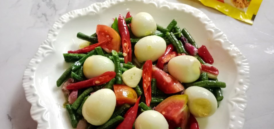 Tumis Kacang Panjang Telur Puyuh