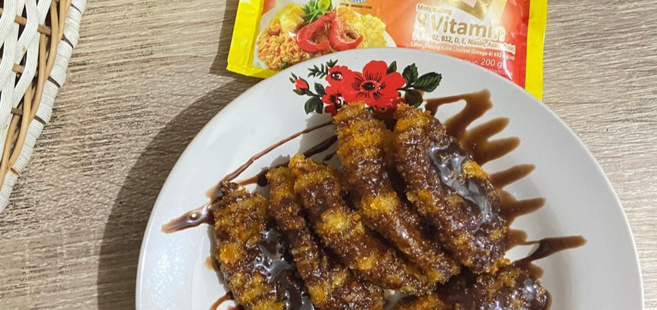 Pisang Lilin Krispy Kental Manis Coklat