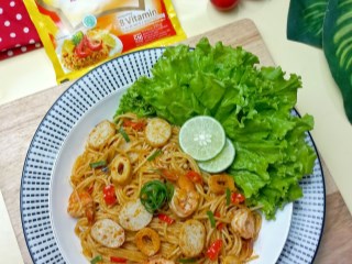 Spaghetti Tomyam Goreng Seafood