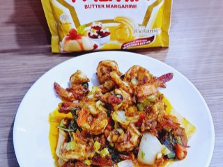 Garlic Palmia Butter Prawns